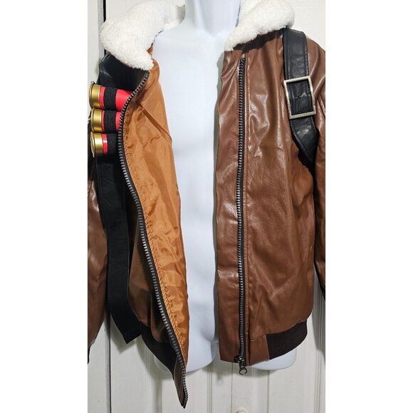 Fortnite Raptor Adult Costume Jacket Belt Gloves Headset Belt Sprit Halloween - Picture 6 of 9